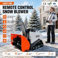 Souffleuse à neige télécommandée sur chenilles efficace pour VOL-1000T-Pro, réglage de la profondeur de 2 à 60 cm, pour travaux de déneigement des allées, des routes et des trottoirs