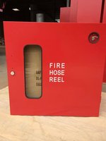 Armoire à enrouleur de tuyau d'incendie en acier inoxydable et acier doux, simple ou double porte, pour systèmes de lutte contre l'incendie et de protection incendie