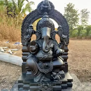 Декоративная металлическая статуя из индийской религиозной латуни