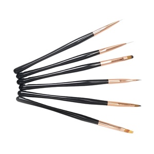 Ensemble de pinceaux professionnels pour nail art, manche acrylique, poils en nylon, outil de dessin au gel personnalisé pour la décoration des ongles, pour salon de manucure - Product Image 1
