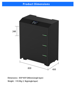 Paquete de Baterías de Almacenamiento de Energía para Electrodomésticos, Apilables, de 51.2V y 48KWH, con IP65 y Comunicación CAN/RS485 - Product Image 1