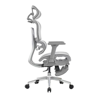 Chaise de bureau ergonomique à dossier haut en maille pivotante avec roulettes et support lombaire pour le bureau à domicile