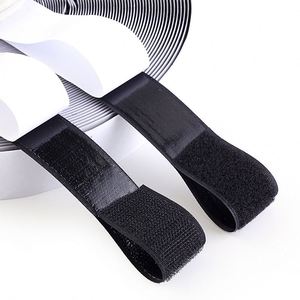 Rubans auto-agrippants Velcro à colle forte, noirs et blancs, 1 pouce, en nylon et polyester, auto-adhésifs - Product Image 3