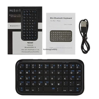 Keyboard Nirkabel BT 3.0 Isi Ulang Mini Tipis Ukuran Perjalanan Portabel 49 Tombol untuk Tablet Smartphone Ponsel