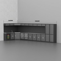 Système d'organisation d'atelier en acier robuste, organisateur de garage multifonctionnel, armoires à outils modulaires modernes OEM, capacité de 500 kg