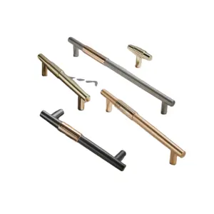 Akada Modern Door Pull T bar handle cabinet furniture push pull handle and Knobs