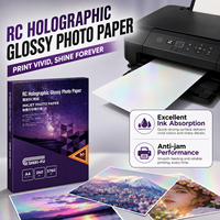 Papier photographique réfléchissant personnalisé pour impression jet d'encre, papier photo créatif, papier photo arc-en-ciel, papier photo holographique RC