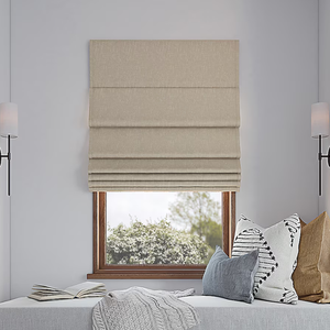 Light Filtering Cordless Roman Shades <strong>for</strong> <strong>Windows</strong> Linen <strong>Window</strong> <strong>Blinds</strong> with Valance Heat Insulation Roman <strong>Blinds</strong> - Product Image 1