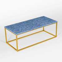 Meubles de salon personnalisés au design moderne table basse en verre et céramique