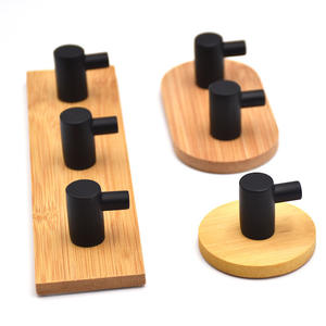 Ganchos dobles impermeables de madera para baño y cocina, superventas, mejor venta, cinturón, llaves, auriculares, ganchos adhesivos - Product Image 3