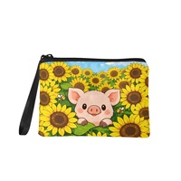Dompet Koin Resleting Poliester Kustom Unisex Pendek Belanja Portabel Tas Uang Mini Cetak Drop Shipping