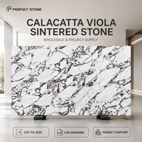 PerfectStone Calacatta Viola, pierre artificielle de grande taille 1600X3200Mm, pierre frittée pour la vente en gros