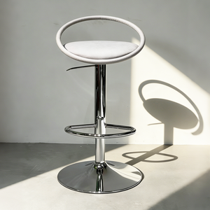 Modern Minimalist Style Stainless Steel Swivel <b>Adjustable</b> Fixed Armrest <b>bar</b> <b>Stools</b> Wholesale Restaurant Low Price High Quality - Product Image 6