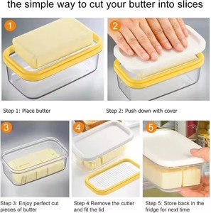 Cover Baking Butter Stainless Steel <strong>Wire</strong> 500g Kitchen Food Butter Cutting Storage Container Plastic <strong>Cheese</strong> Box - Product Image 6