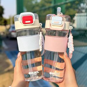 Bouteille d'eau sportive Okay Globe 500 ml en Tritan portable avec paille pour étudiants et usage extérieur - Product Image 5