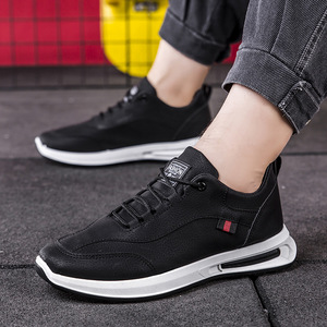Zapatos Casuales de Hombre, Estilo Nuevo, Ligeros, de Cuero, Duraderos, Antideslizantes, Deportivos, que Aumentan la Estatura - Product Image 5