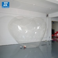 Gonflable Transparent PVC Amour Ballon Gonflable Coeur Forme Publicité Installer Ballon Pour La Fête De Désherbage Décorations De Vacances