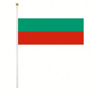 Customize 14x21cm Polyester Bulgaria Country Small Hand Waving <b>Flag</b> for Party Celebration - Product Image 2