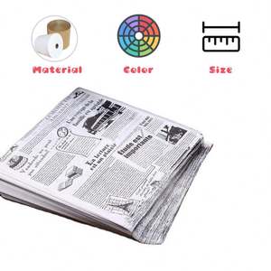 Papel de Envolver para Hamburguesas con Impresión de Logotipo Personalizado, Papel para Envolver Sándwiches Resistente a la Grasa - Product Image 1