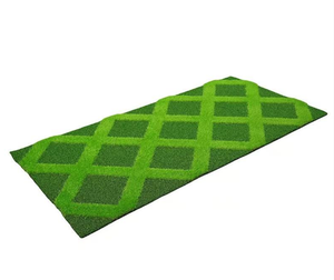 Césped Artificial con Patrón de Diamantes para Uso en Exteriores, Césped Sintético Duradero de Color Verde - Product Image 4