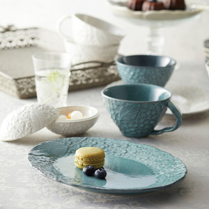 Service de table en céramique et porcelaine de luxe, élégant, avec relief, assiette, bol, tasse à soupe, accessoires de cuisine, fabriqué au Japon, Aito - Product Image 6