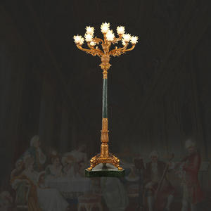 Tutto rame francese decerato rame marmo <span class=keywords><strong>lampada</strong></span> <span class=keywords><strong>da</strong></span> <span class=keywords><strong>terra</strong></span> Villa lusso soggiorno Hall <span class=keywords><strong>faro</strong></span> illuminazione <span class=keywords><strong>da</strong></span> giardino in stile europeo - Product Image 1