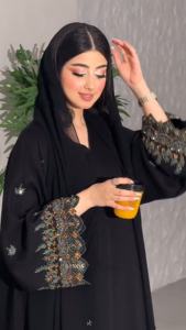Personalizado Abaya Turquía <span class=keywords><strong>ropa</strong></span> islámica lujo elegante Petite Abaya mujeres musulmán vestido Dubai volante mangas satén Abaya - Product Image 6