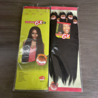Vente en gros de 6X Cheveux à tresser pré-étirés Easy Braid, Extensions de cheveux synthétiques Ombré pour tressage au crochet, Vente directe usine