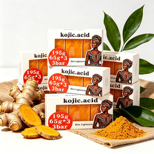 Private Label Kojic Acid Turmeric <b>Soap</b> 3 Bars in 1 Box Low MOQ Skin Lightening Dark Spot Corrector <b>Soap</b> Bar - Product Image 3