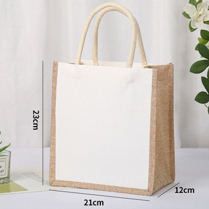 Borse riutilizzabili in iuta di 21*23*15 cm per la spesa, la spiaggia, compleanni, matrimoni, regali di Natale per mamma, moglie, <span class=keywords><strong>zia</strong></span> - Product Image 5