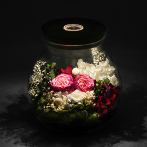 Luce Led Rose conservate prezzo ragionevole conservato <span class=keywords><strong>rosa</strong></span> In cupola di vetro per la ragazza donna <span class=keywords><strong>rossa</strong></span> regalo di san valentino - Product Image 2