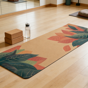 Tapis de yoga <span class=keywords><strong>Tiny4k</strong></span> pour adolescents, antidérapant, en caoutchouc naturel, avec impression personnalisée, en liège écologique, avec sangle de transport - Product Image 1