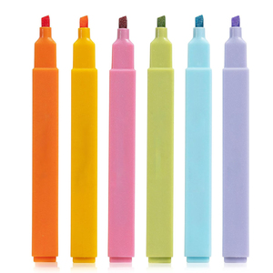 Juego de 6 Marcadores Fluorescentes de Colores Pastel, a Base de Agua, Calidad Estable, Venta al Por Mayor - Product Image 1