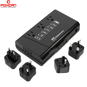 Foxcan International 3X US Socket 4USB 600W Salida Convertidor de viaje de onda sinusoidal Voltaje reductor 220V a 110V W UK/AU/IT/IN PLUG - Product Image 6