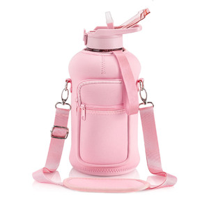 Custom Large Insulated <b>Water</b> <b>Bottle</b> Storage Sleeve 64 oz <b>Water</b> <b>Bottle</b> <b>Holder</b> for Fitness Gym - Product Image 1