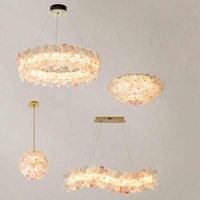 Luxe verre cristal lumière français fleur chambre salle à manger chambre lumière salon lustre suspension