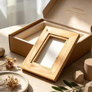 Cadre photo en bois massif personnalisé avec finition vernie peinte, surface lisse, style européen, cadre photo mural, décoration intérieure - Product Image 5