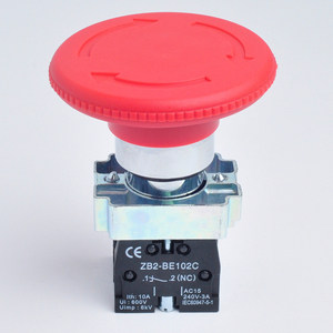 Botón de Paro de Emergencia XB2-BS542, 30mm 40mm 60mm, Cabeza de Hongo Roja, Autobloqueante, 1NO1NC, Metal y Plástico para Máquinas - Product Image 4