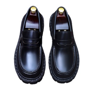 Zapatos Oxford Formales de Negocios para Hombre, de Cuero Genuino, con Cordones, Suela Cuadrada Gruesa, Aumentan la Altura, Antideslizantes, Modelo 2025 - Product Image 6