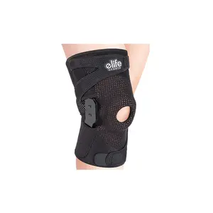 E-Life E-KNC071 Open Patella Design Breathable Mesh Polycentric Hinge Knee Brace Support For Protection