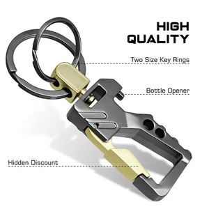 Creative Multifunctional Heavy Duty <b>Key</b> <b>Chain</b> for Car <b>Key</b> Bottle Opener Carabiner Keychain With Double <b>Key</b> Rings - Product Image 4