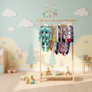 カスタマイズ可能なミステリー竹パジャマ、卸売竹パジャマ、新生児服ベール、竹製クリスマスベビー服 - Product Image 1