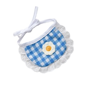 Bavoirs d'été pour chien à motif quadrillé, accessoires lavables pour animaux de compagnie, foulards pour Teddy, Pomeranian, Bichon Frisé, Corgi - Product Image 5
