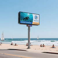RAYBO Extérieur Fixe Bord De Mer Colonne Écran Étanche HD LED Mur Vidéo P5 P6 P8 P10 Écran D'affichage pour Panneau D'affichage