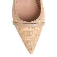 Sandales plates à bout pointu pour femmes, sexy et tendance, chaussures plates en raphia tissé élégantes pour femmes