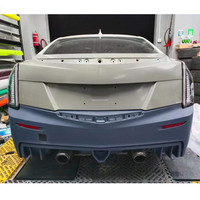 Pare-chocs arrière de style GT modifié pour Cadillac ATS 2014-2018 Kit de carrosserie Pare-chocs de pièces automobiles avec diffuseur