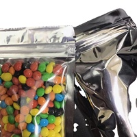 Pochette à fermeture éclair autoportante en PE laminé, imprimée en gravure argentée givrée personnalisée, pour l'emballage d'aliments pour animaux de compagnie