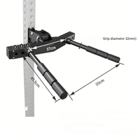 Barres parallèles réglables et pliables en acier robuste avec poignées larges et étroites pour accessoire de rack de squat