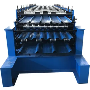 Hi Rib metall dach 3 schicht volle automatische roll forming maschine für dach und wand panel