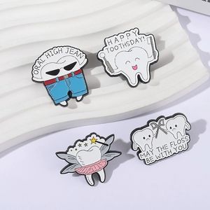 <span class=keywords><strong>Happy</strong></span> Toothsday Esmalte Pins May The Floss <span class=keywords><strong>Be</strong></span> With You Dientes Broches de cuidado dental Mochila Insignia de solapa Regalo de joyería para amigos - Product Image 6